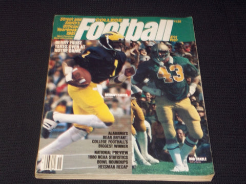 1981 STREET & SMITH'S COLLEGE FOOTBALL MAGAZINE - ANTHONY CARTER - E 7862
