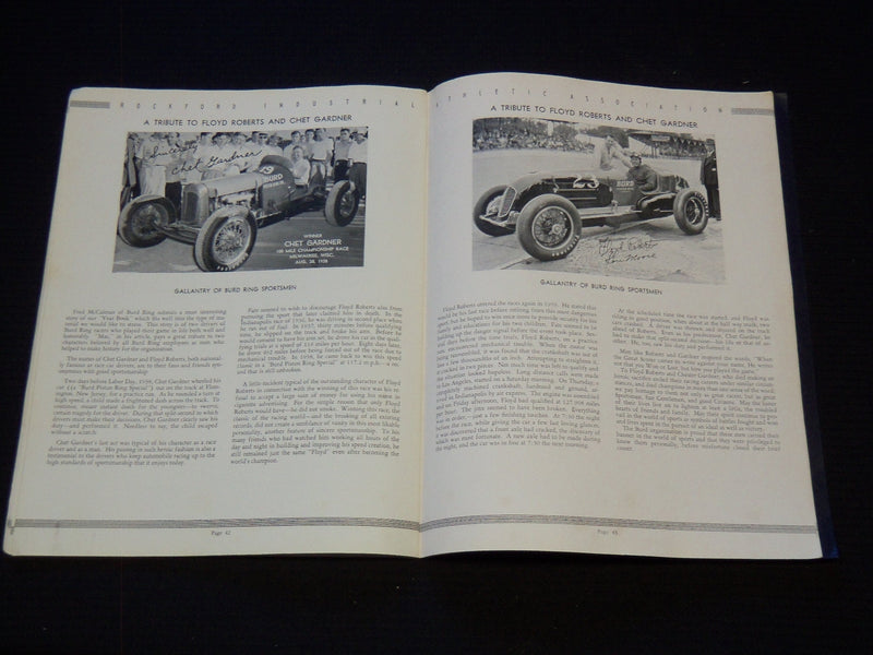 1941 ROCKFORD INDUSTRIAL ATHLETIC ASSOCIATION YEAR BOOK - J 7463