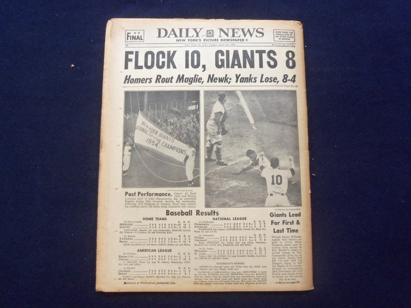 1955 APR 15 NEW YORK DAILY NEWS NEWSPAPER - SLA OFFICIAL SUICIDE, NOTE - NP 6745
