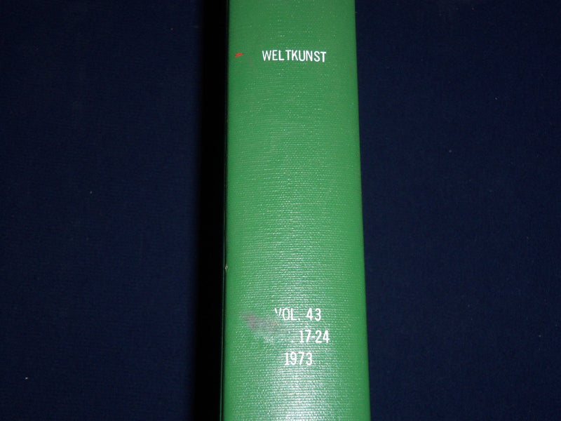 1973 WELTKUNST GERMAN ART MAGAZINE BOUND VOLUME NO. 43 - GREAT ADS - KD 1906