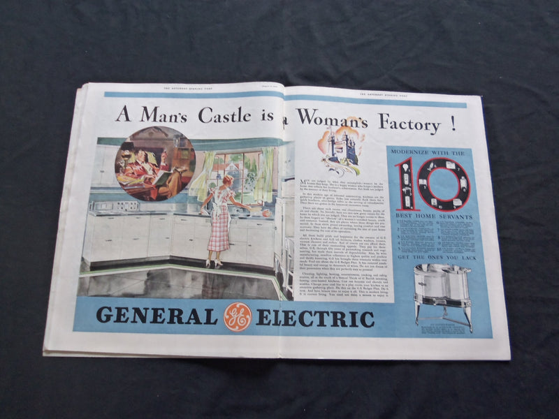 1934 AUGUST 11 THE SATURDAY EVENING POST MAGAZINE - ILLUSTRATED COVER - SP 1574