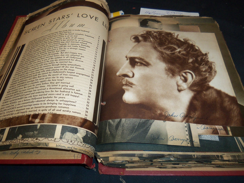 HUGE MOVIE STAR SCRAPBOOK - LOADED - BARRYMORE - COOPER - 11A