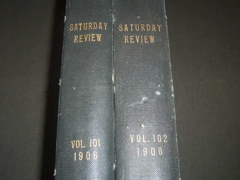 1906 SATURDAY REVIEW 2 BOUND VOLUMES - COMPLETE YR- PUBLISHED IN LONDON - R 1092
