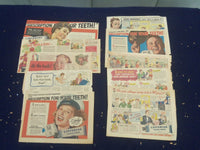 1930'S-1940'S TOOTHPASTE PRODUCTS COLOR COMICS ADS - LOT OF 20 - NP 5251