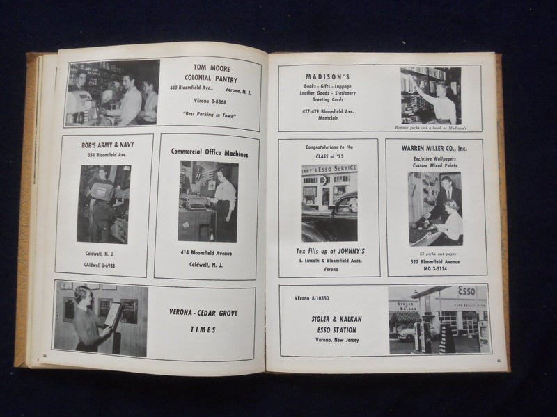 1955 SHADOWS HENRY B. WHITEHORNE HIGH SCHOOL YEARBOOK - VERONA, NJ - YB 3019