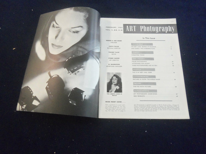 1953 FEBRUARY ART PHOTOGRAPHY MAGAZINE - NICE PHOTOGRAPHS & STORIES - SP 7491H