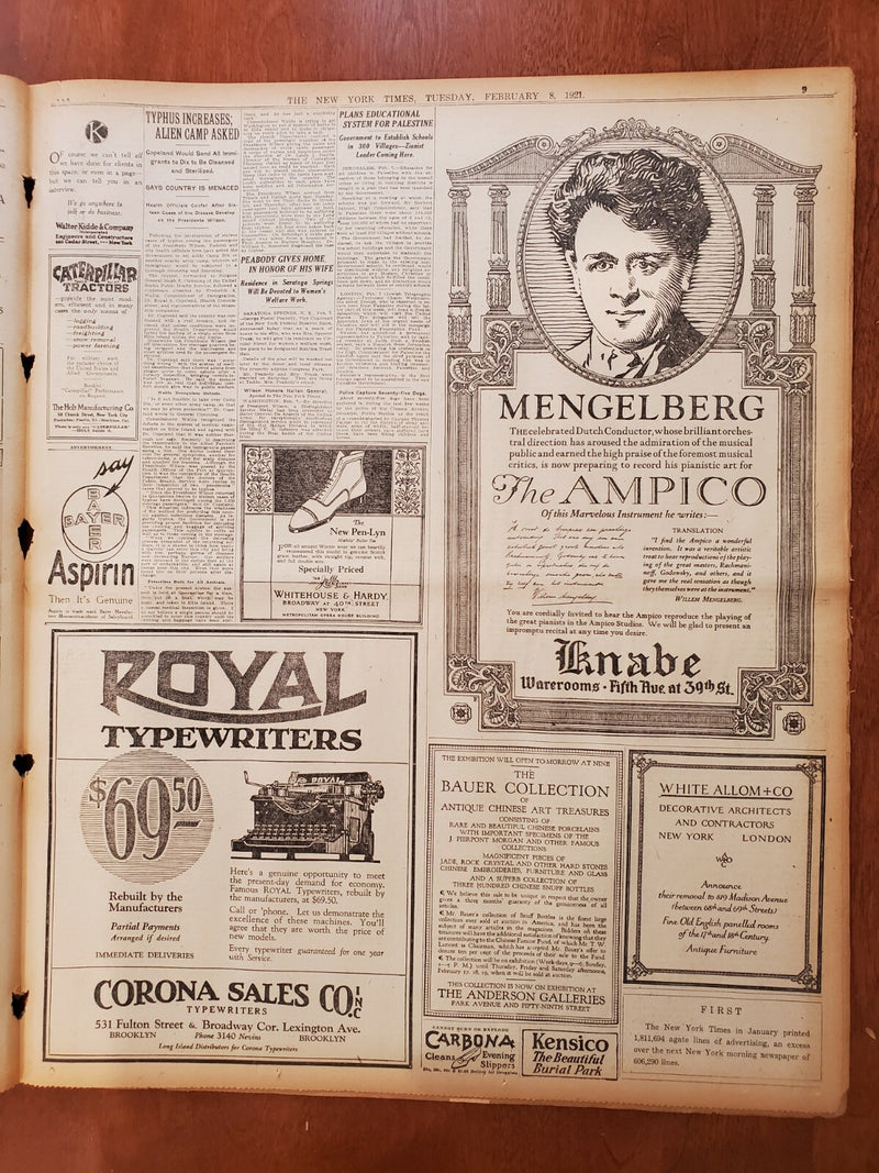 1921 FEBRUARY 8 NEW YORK TIMES - GALLI-CURCI TO SING AT METROPOLITAN - NT 8117