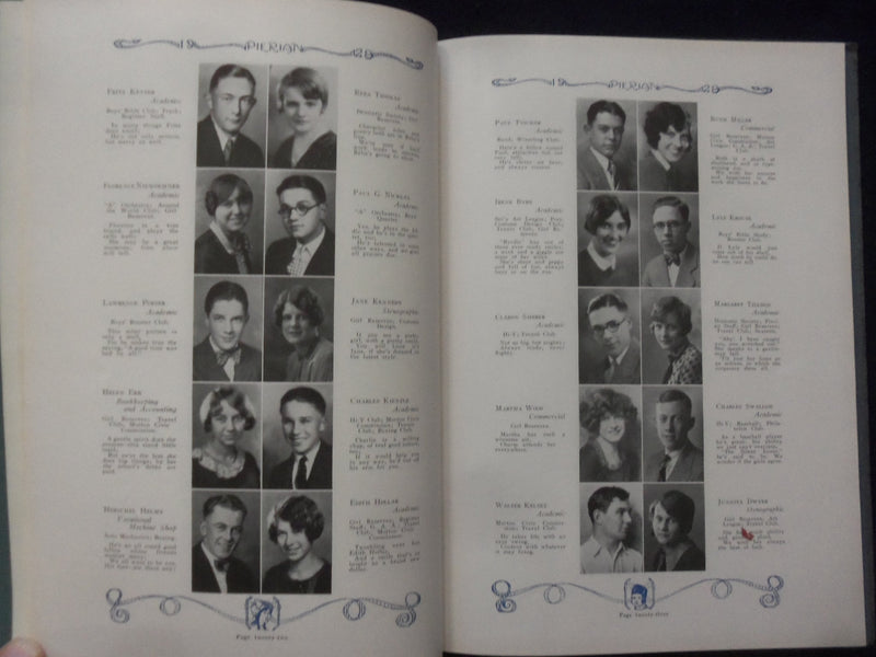 1928 PIERIAN MORTON HIGH SCHOOL YEARBOOK - RICHMOND, INDIANA - YB 1926C