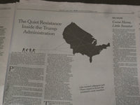 2018 SEPTEMBER 6 NEW YORK TIMES - OP ED: QUIET RESISTANCE INSIDE TRUMP ADMIN.