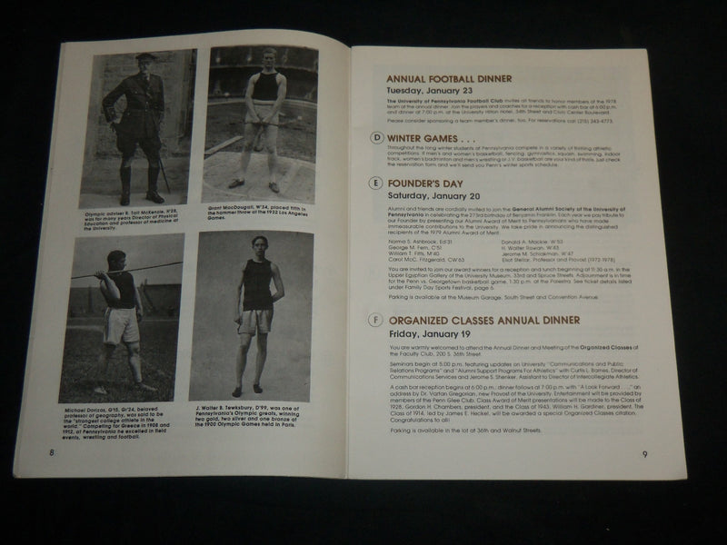 1979 WINTER PENNOLYMPIAD MAGAZINE PUB. BY UNIVERSITY OF PENNSYLVANIA - J 6769