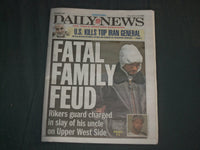 2020 JANUARY 3 NEW YORK DAILY NEWS NEWSPAPER - DOMINGO GERMAN SUSPENDED 63 GAMES