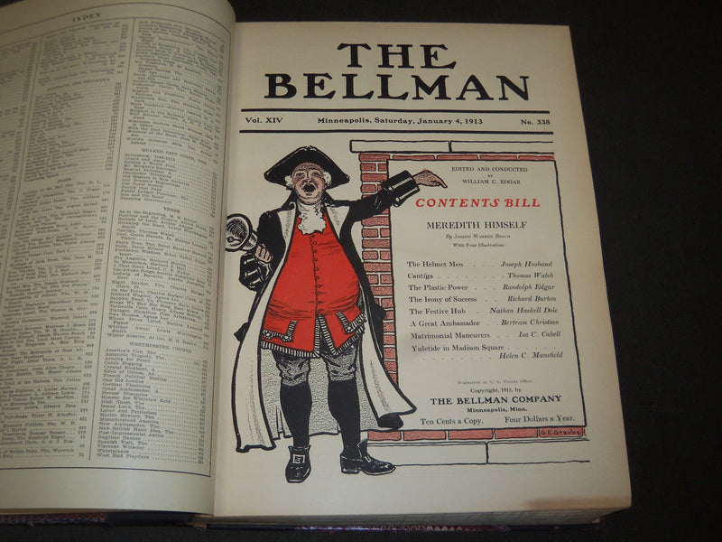 1913 THE BELLMAN MAGAZINE BOUND VOLUME LOT OF 2 COMPLETE YEAR - PHOTOS - R 423