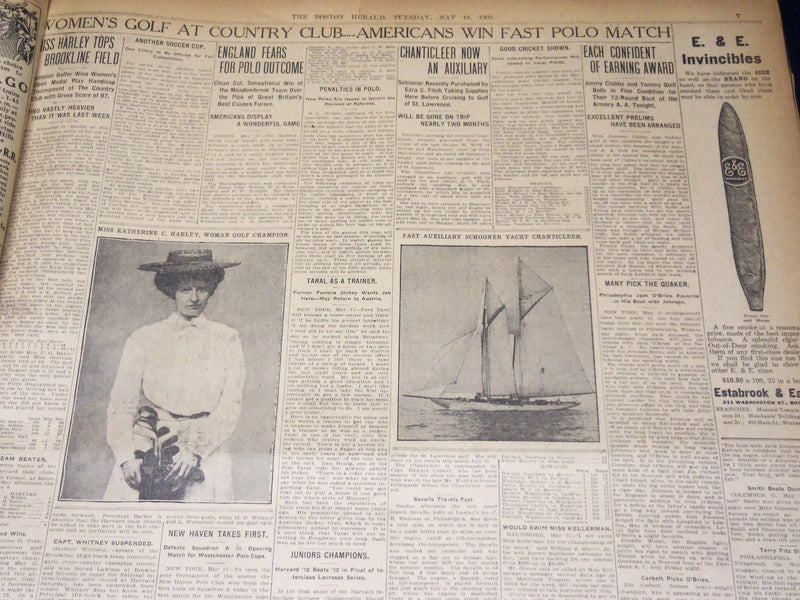 1909 MAY 18 THE BOSTON HERALD - DR. ELOT RETIRES LOWELL PRESIDENT - BH 403