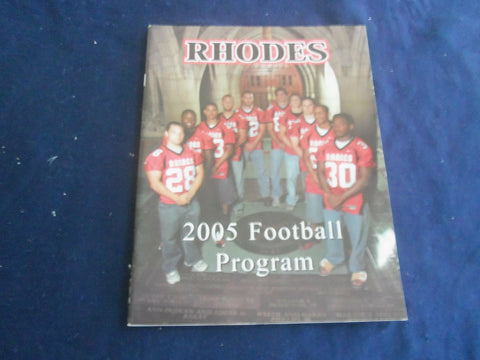 2005 NOV 12 FOOTBALL PROGRAM - RHODES COLLEGE VS SAWANEE UNIV OF SOUTH- SP 1217N