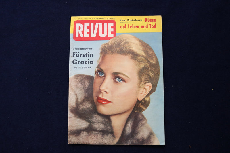 1956 DECEMBER 8 REVUE MAGAZINE - GRACE KELLY - GERMAN COVER - E 23743