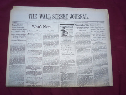 1999 MAY 14 THE WALL STREET JOURNAL - BEHIND RUMORS ABOUT GEORGE W. BUSH - WJ 22