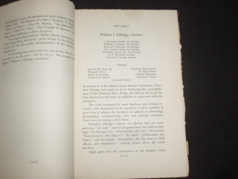 1953 THE POOR RICHARD CLUB HARDCOVER BOOK BY JACK LUTZ - KD 9274