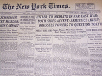 1937 NOVEMBER 5 NEW YORK TIMES - HITLER TO MEDIATE IN FAR EAST WAR - NT 724