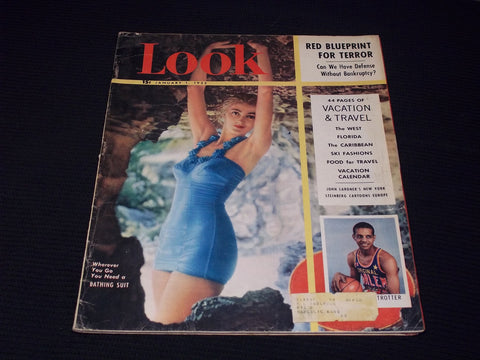 1952 JANUARY 1 LOOK MAGAZINE - BATHING SUIT FRONT COVER - E 20415