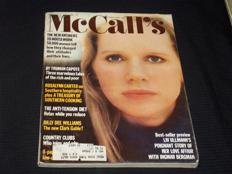 1977 FEBRUARY MCCALL'S MAGAZINE - LIV ULLMANN FRONT COVER - E 733