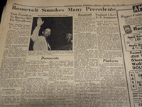 1940 JULY 18 JOURNAL EVERY EVENING NEWSPAPER - ROOSEVELT NOMINATED - NT 9446