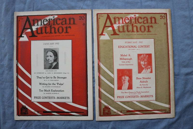 1931-1932 AMERICAN AUTHOR MAGAZINE - LOT OF 8 - E 26440