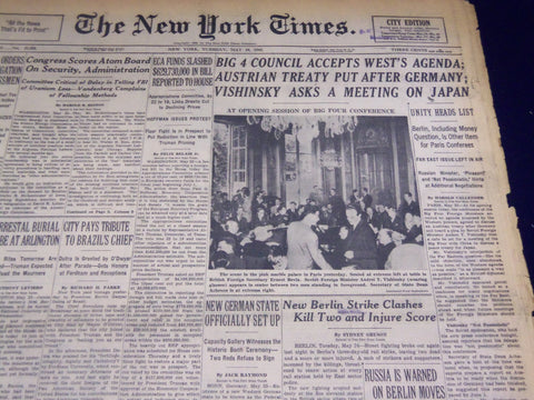 1949 MAY 24 NEW YORK TIMES - NEW GERMAN STATE SET UP - NT 3650