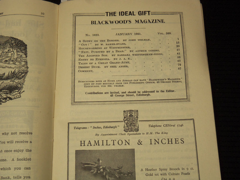 1950-1951 BLACKWOOD'S MAGAZINE LOT OF 4 ISSUES - WR 55L