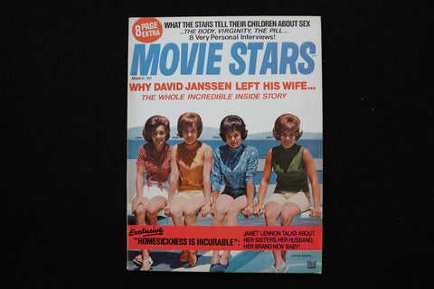 1969 MARCH MOVIE STARS MAGAZINE - LENNON SISTERS COVER - E 24234