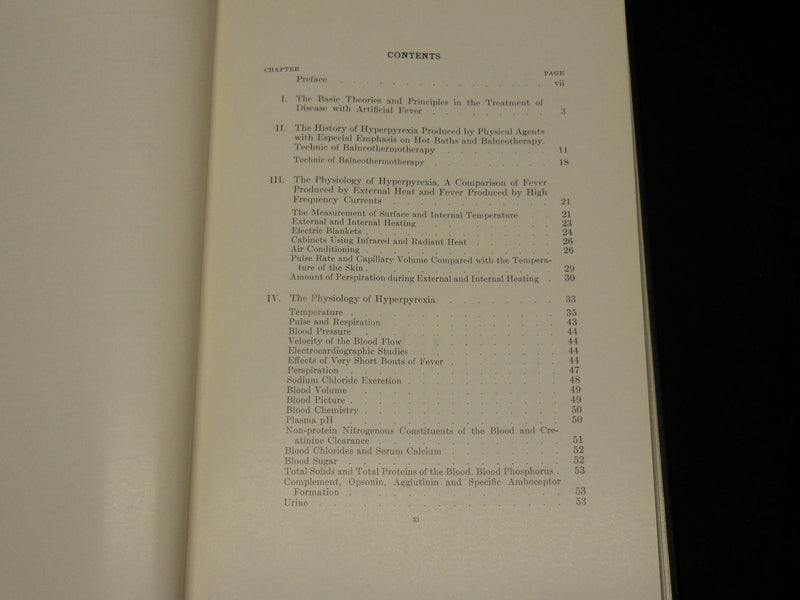 1938 ARTIFICIAL FEVER BY PHYSICAL MEANS BOOK BY CLARENCE A. NEYMANN - KD 2769K