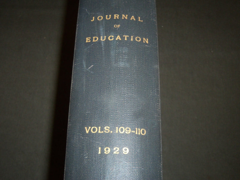 1929 JANUARY-DECEMBER JOURNAL OF EDUCATION BOUND VOLUME - COMPLETE YEAR - R 892