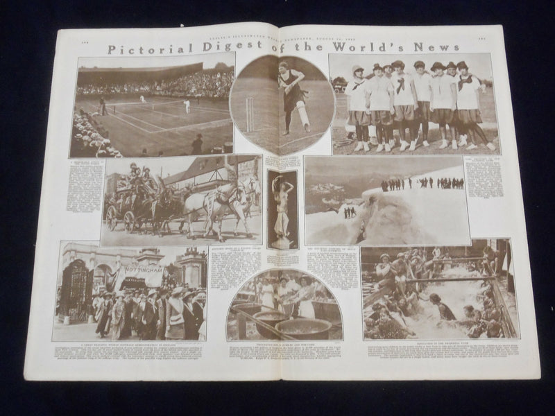 1913 AUGUST 21 LESLIE'S WEEKLY MAGAZINE - J.M. FLAGG FRONT COVER - ST 6091
