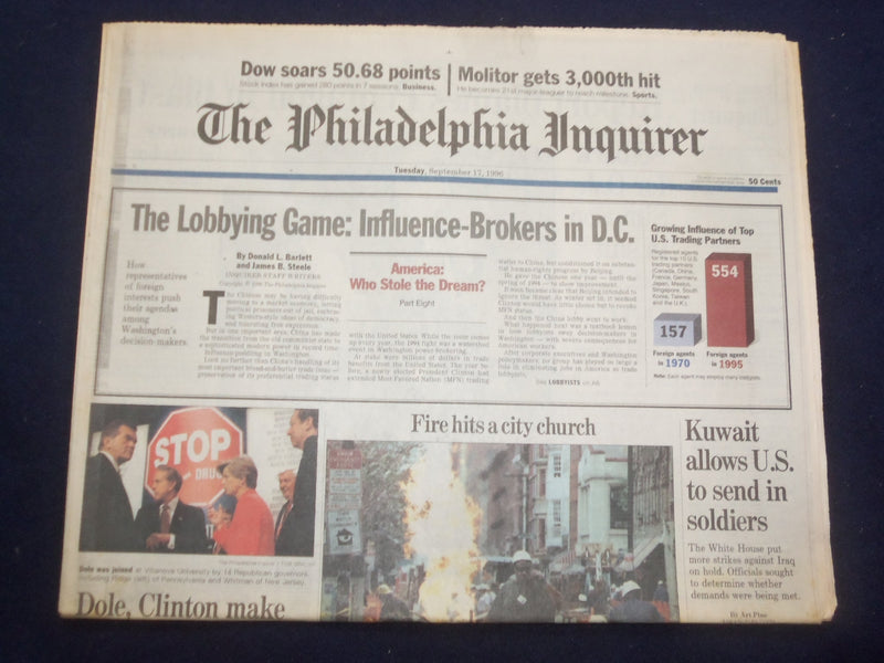 1996 SEP 17 PHILADELPHIA INQUIRER - KUWAIT ALLOWS U.S. TO SEND SOLDIERS- NP 7155