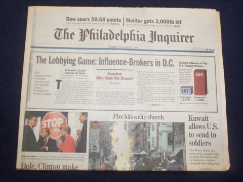 1996 SEP 17 PHILADELPHIA INQUIRER - KUWAIT ALLOWS U.S. TO SEND SOLDIERS- NP 7155