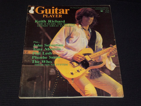 1977 NOVEMBER GUITAR PLAYER MAGAZINE - KEITH RICHARD FRONT COVER - E 7712