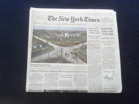 2022 DEC 14 NEW YORK TIMES - INFLATION SLOWS, LEADING TO HOPE OF 'SOFT LANDING'