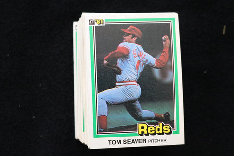 TOM SEAVER 1981 DONRUSS BASEBALL CARDS - #425 - NM-MT - LOT OF 123 - #172