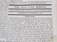 1832-1833 NEW YORK MIRROR MAGAZINE BOUND VOLUME NO. 10 - WALTER SCOTT - KD 725R