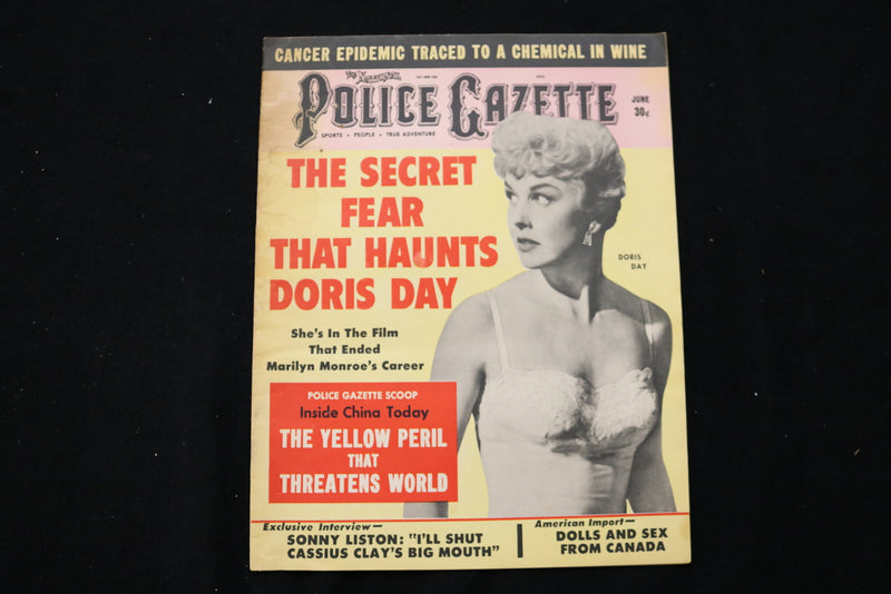 1963 JUNE POLICE GAZETTE MAGAZINE - DORIS DAY COVER - E 10048