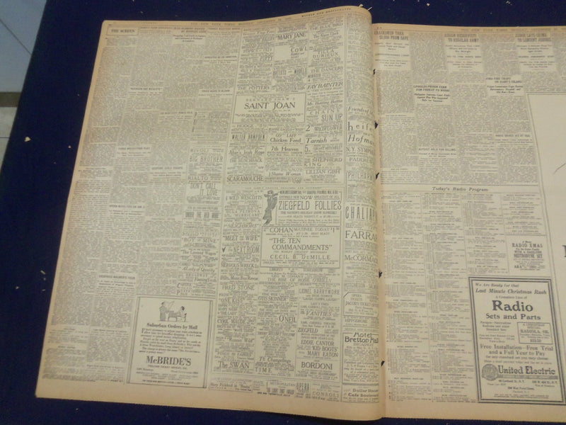 1923 DECEMBER 24 NEW YORK TIMES - PHARAOH CHARIOTS PLATED WITH GOLD - NT 9226