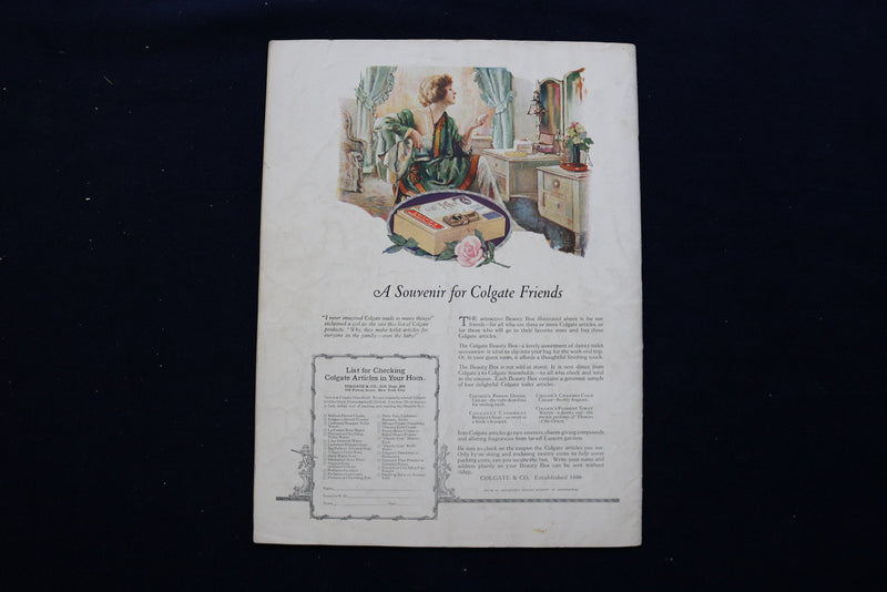 1924 OCT FASHIONABLE DRESS MAGAZINE - WOMAN LOOKING IN A MIRROR COVER - E 11306