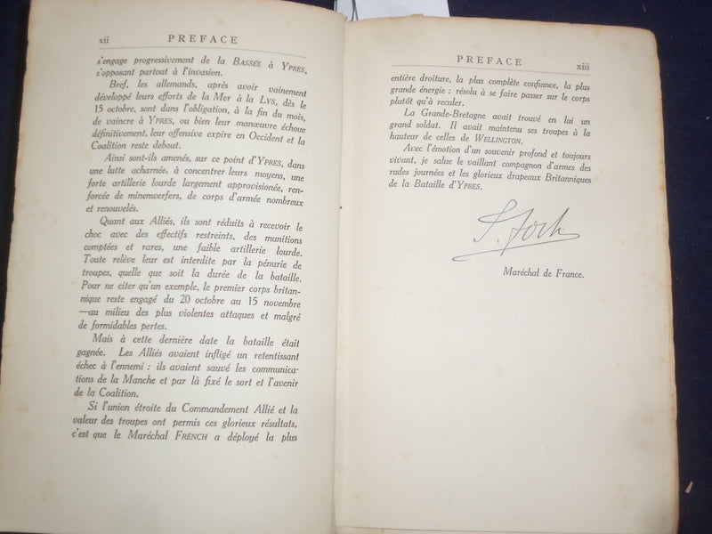1914 FIELD-MARSHAL VISCOUNT FRENCH OF YPRES HARDCOVER BOOK WITH MAPS - KD 9092