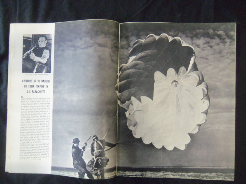 1937 MARCH 22 LIFE MAGAZINE - PARACHUTE TEST WITH DUMMY - L 18
