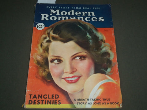 1932 JULY MODERN ROMANCES MAGAZINE - TANGLED DESTINIES - NICE PHOTOS- SP 7189