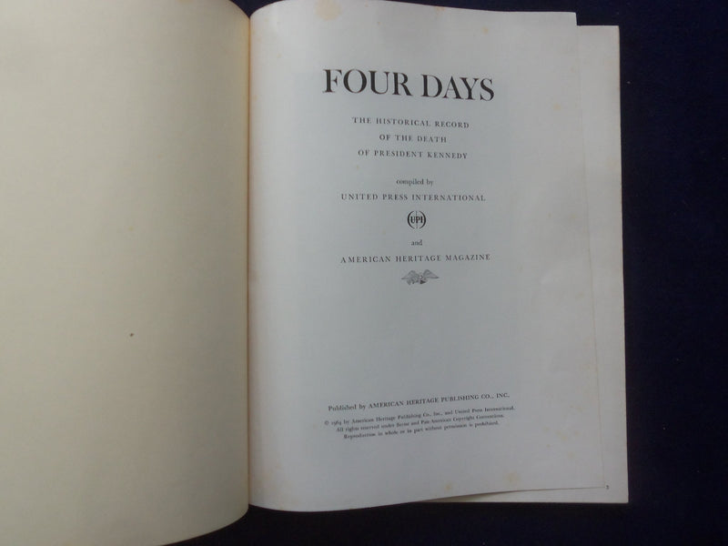1964 & 1993 FOUR DAYS HARDCOVER BOOK - LOT OF 2 PRINTINGS - KD 8914