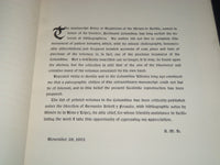 1905 CATALOGUE OF THE LIBRARY OF FERDINAND COLUMBUS VOLUME BY HUNTINGTON - Z 30