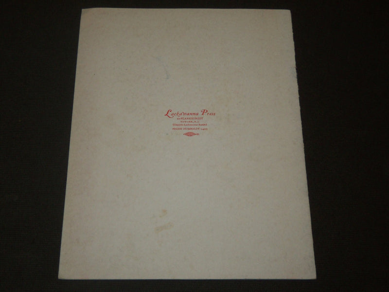 1933 AMERICAN BUSINESS CLUBS CHARITY PROGRAM - NEWARK NEW JERSEY - J 5225