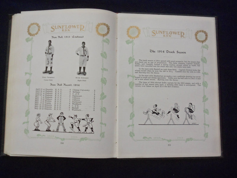 1915 THE SUNFLOWER KANSAS STATE NORMAL SCHOOL YEARBOOK - EMPORIA, KS - YB 3117