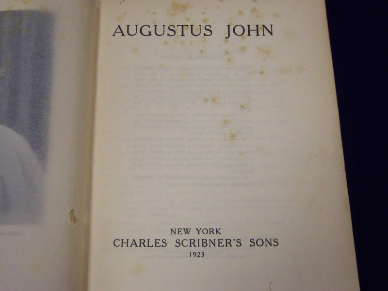 1923 AUGUSTUS JOHN EDITED BY ALBERT RUTHERSTON VOLUME W/ PLATES - KD 3559