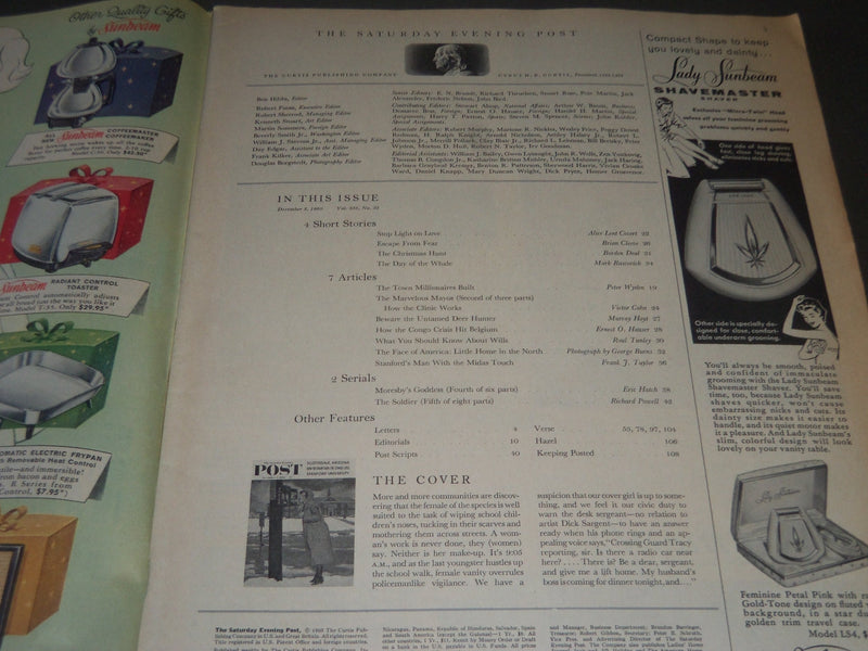 1960 DECEMBER 3 THE SATURDAY EVENING POST MAGAZINE - ILLUSTRATED COVER - SP 2324